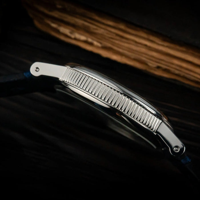 Handmade Dual Time Luxury Watch – New York-London Silver Dress Watch