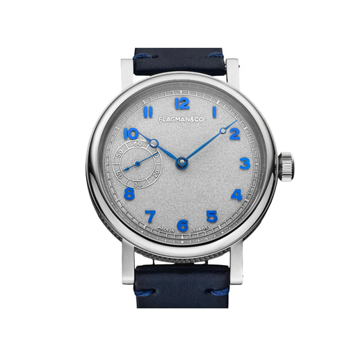 Handmade Dual Time Luxury Watch – New York-London Silver Dress Watch