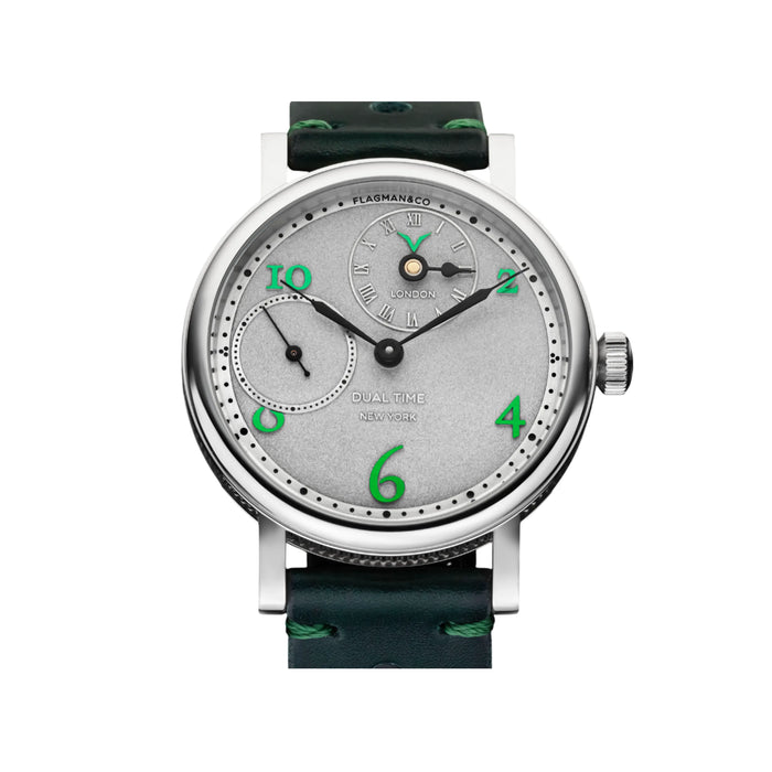 Handmade Dual Time Mechanical Steampunk Watch – Flagman Edition