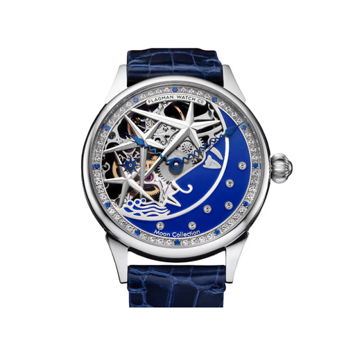 Handmade Skeleton Moon Watch – Space-Inspired Timepiece for Men