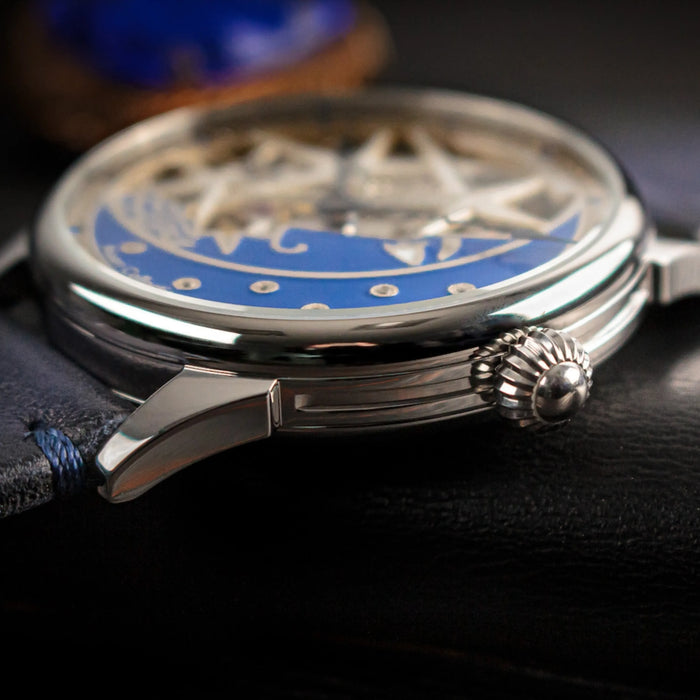 Handmade Skeleton Moon Watch – Space-Inspired Timepiece for Men