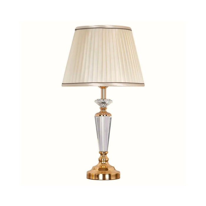 Cozy Luxury Crystal Design Ivory Table Lamp