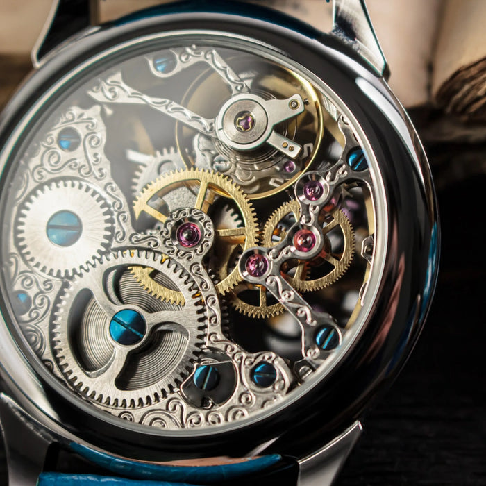 Handmade Skeleton Mechanical Watch – Custom Steampunk Design
