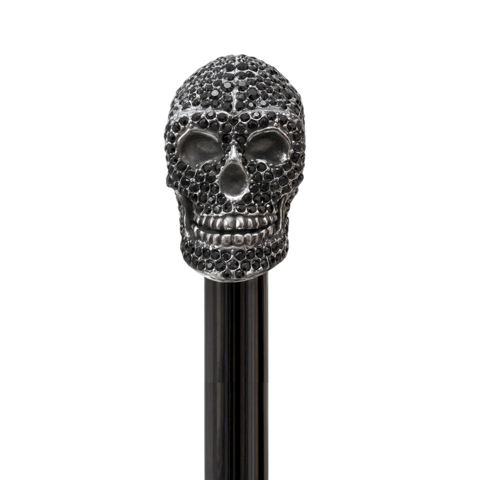 Camouflage-Regenschirm mit schwarzem Swarovski®-Kristall-Totenkopf