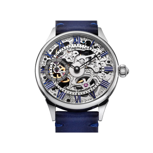Handmade Steampunk Skeleton Mechanical Watch – Men's Timepiece