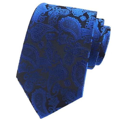 Royal Blue Paisley Tie for Men Classy Style Accessory