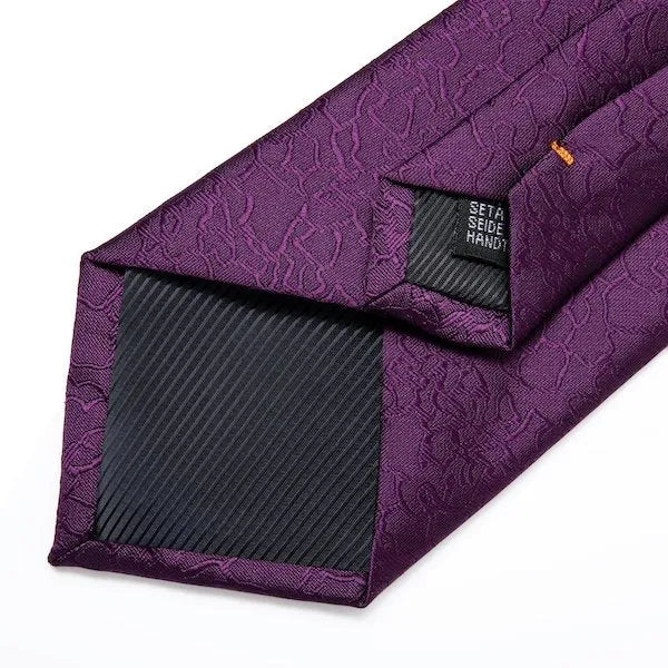 Royal Purple Silk Necktie for Classy Men Elegant Accessory for Formal Occasions