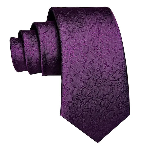 Royal Purple Silk Necktie for Classy Men Elegant Accessory for Formal Occasions