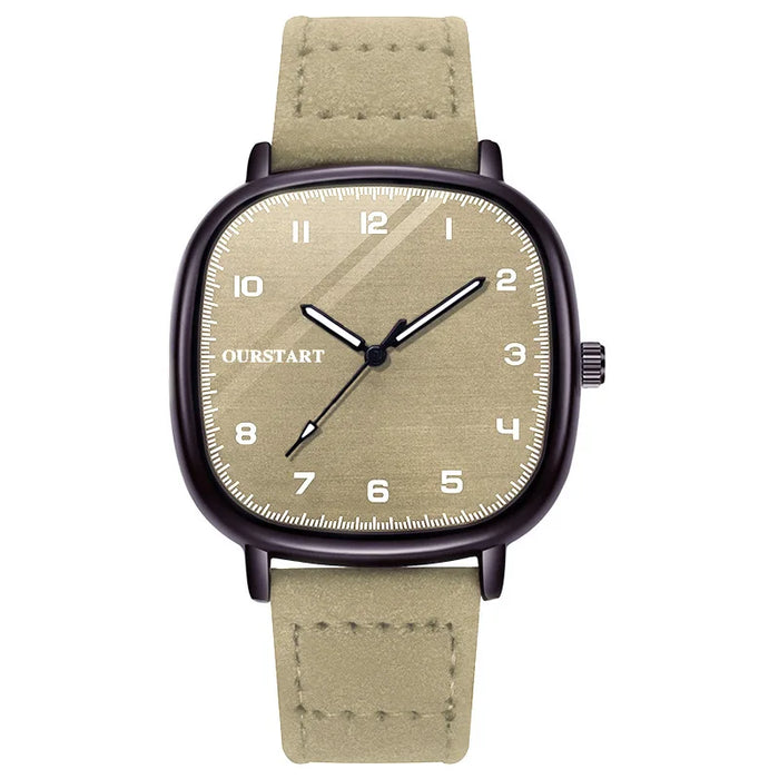 ARDUIN® Vintage Square Dial Leather Watch
