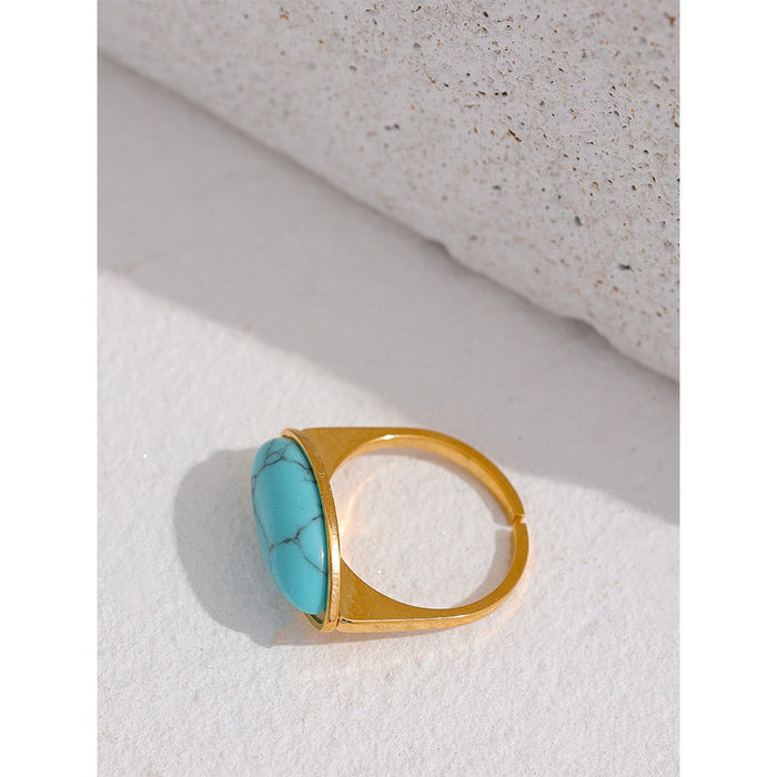 Exclusive Turquoise Crystal Golden Ring