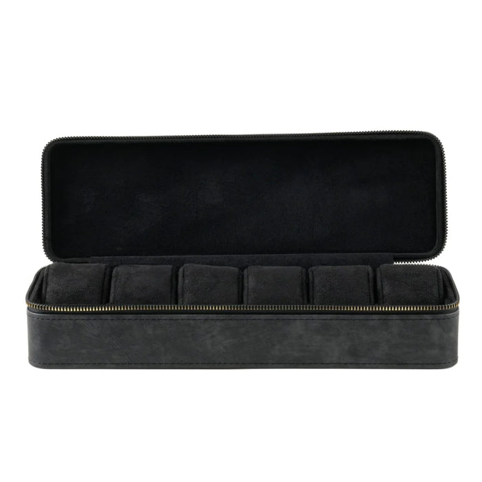 Luxury Watch Case with Logo – Gloss PU, 6/12 Slots, Scratchproof