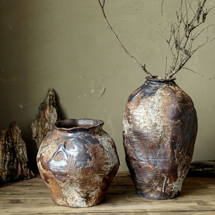 TERRA-Vintage Stoneware Ceramic Vase