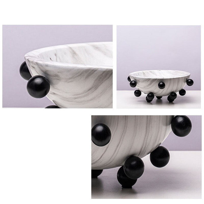 Artistic Marble-Patterned Resin Flower Vases
