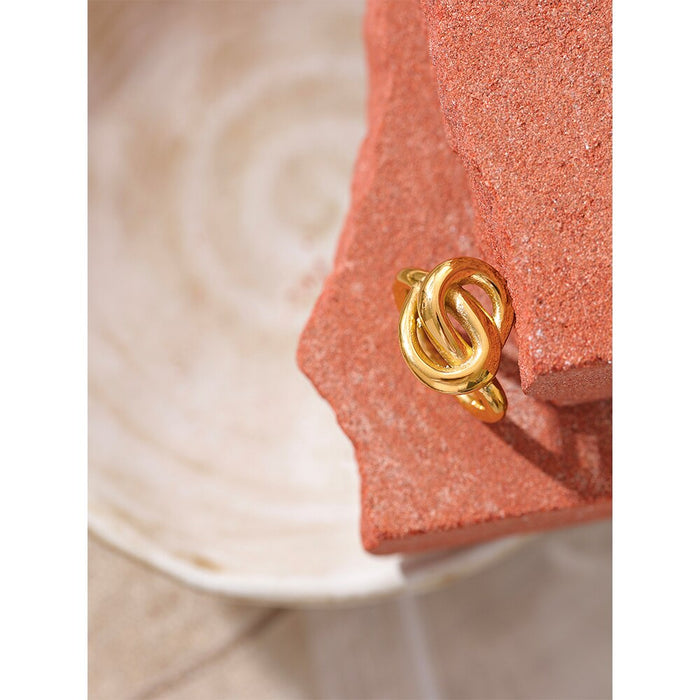 Modern Minimalistic Design Golden Ring