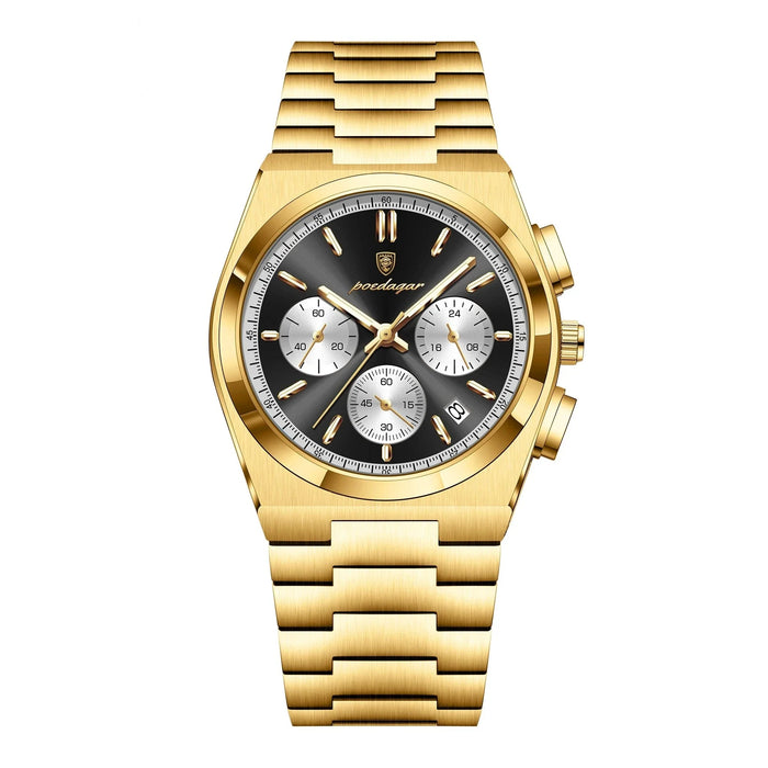 ASTERA® Luxury Date Chronograph Steel Watch