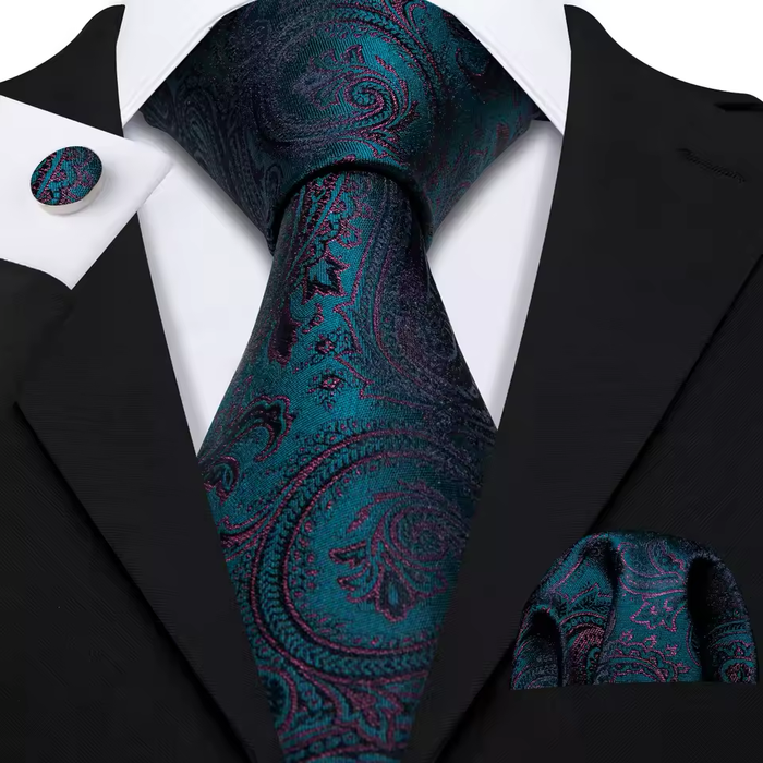 Classy Men Blue Floral Silk Necktie