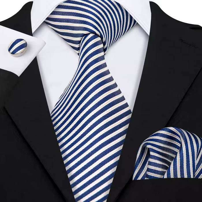 Classy Men Blue Floral Silk Necktie