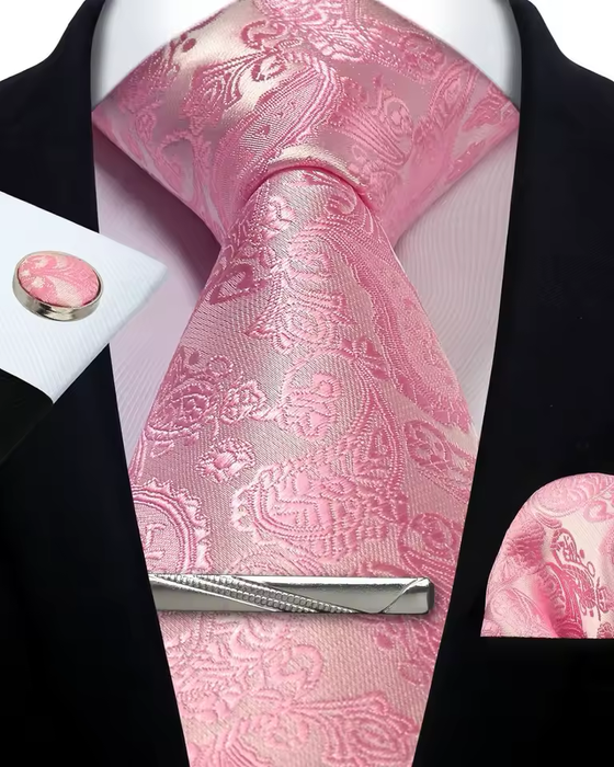 Cravate en soie pour homme à motif cachemire jaune et blanc, accessoire élégant