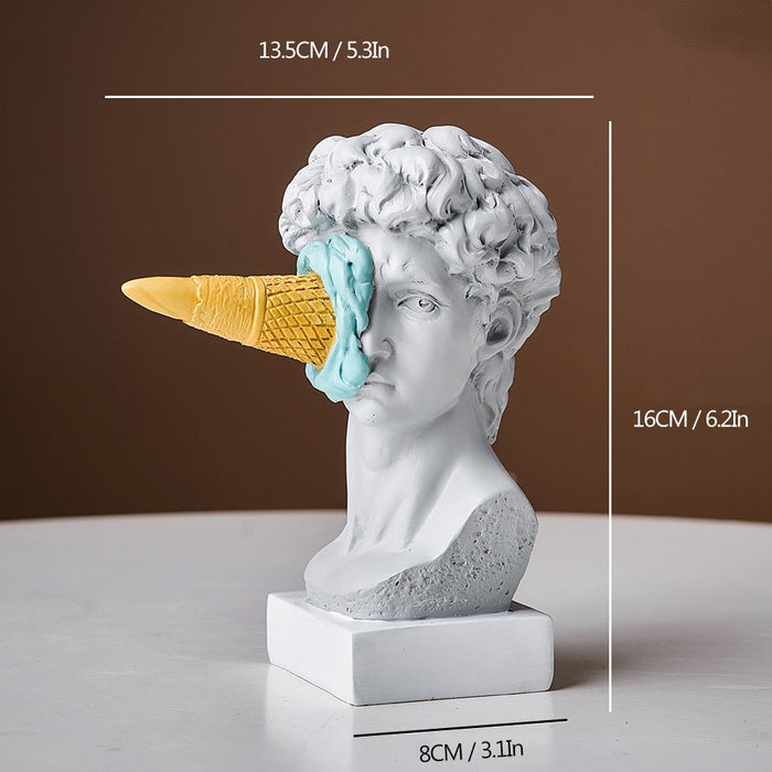 Roman Resin Face Sculpture Classical Art