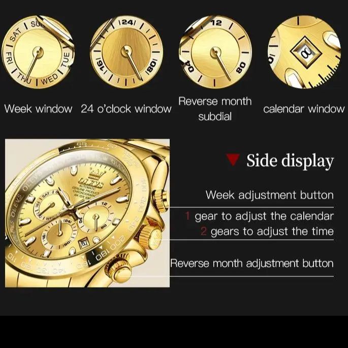 LUXIRIS® Automatic 3 Dyal Luxury Watch