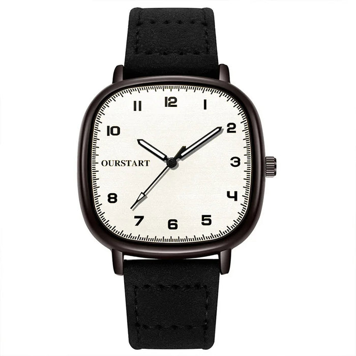 ARDUIN® Vintage Square Dial Leather Watch