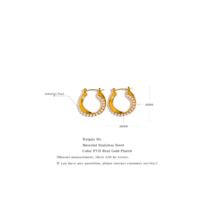 Vintage Design with Small Pearls Earrings