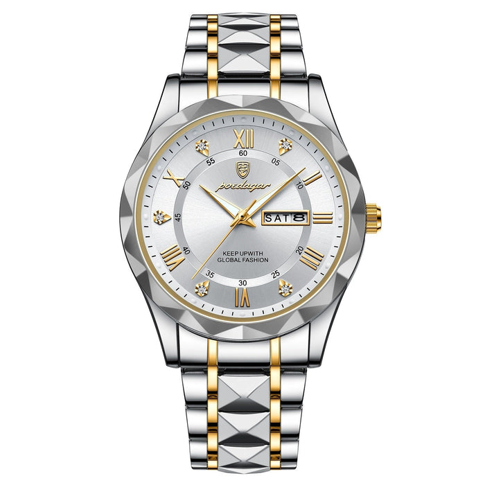 VALCERO® Men´s Luxury Golden and Silver Watch