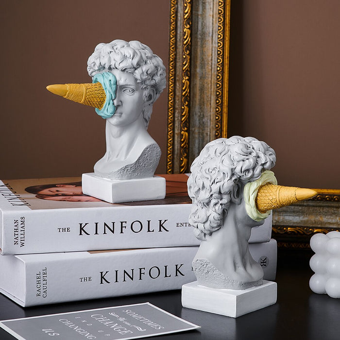 Roman Resin Face Sculpture Classical Art
