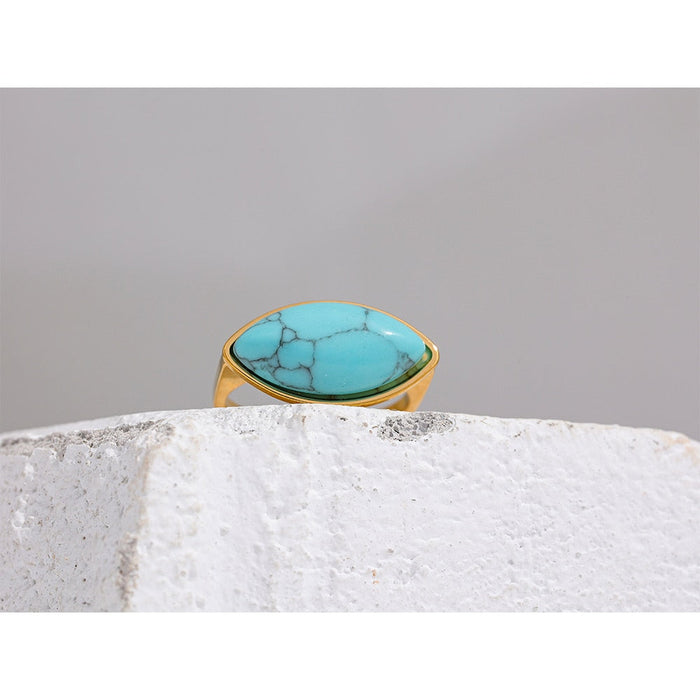 Exclusive Turquoise Crystal Golden Ring