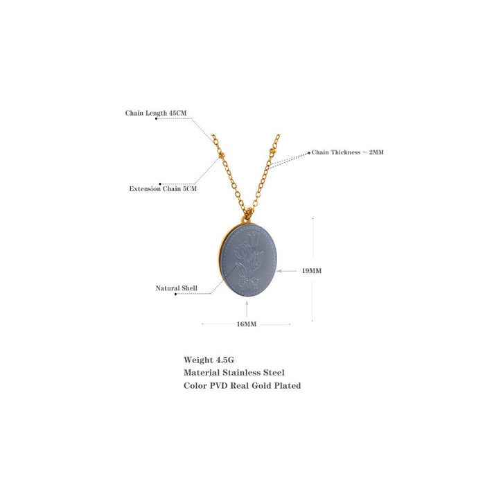 Floral Design Vintage Necklace for Lady