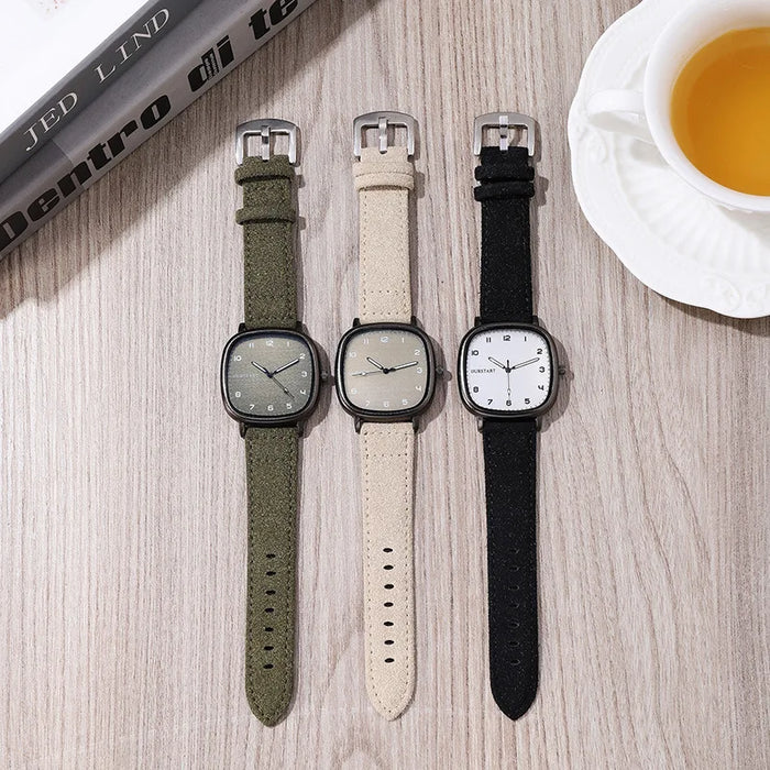 ARDUIN® Vintage Square Dial Leather Watch