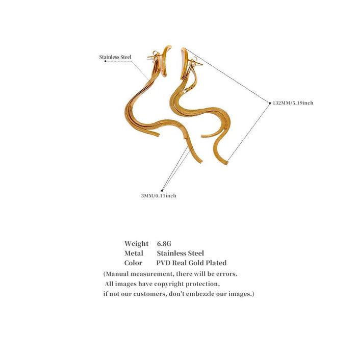 Chain Design Elegant Earrings