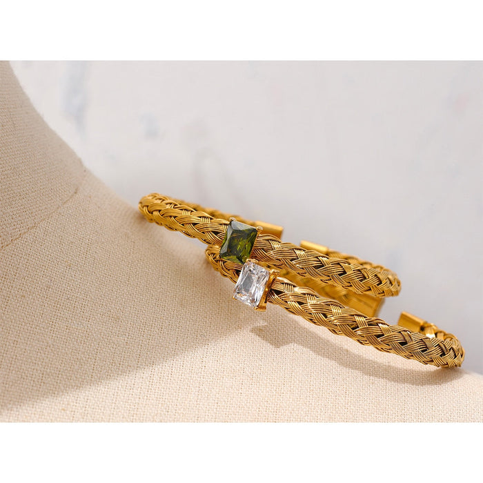 Designer Braided Golden Bracelet