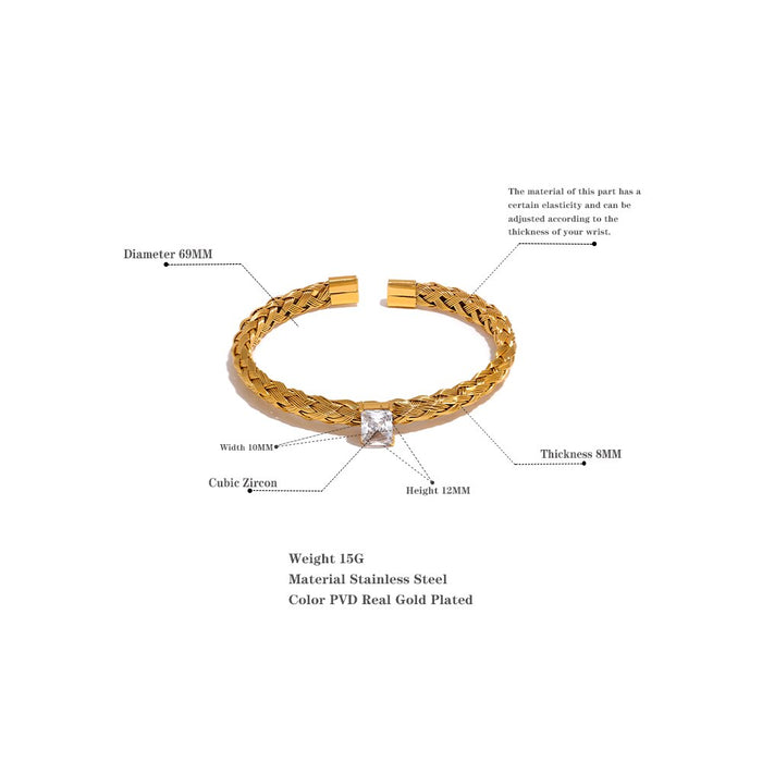 Designer Braided Golden Bracelet