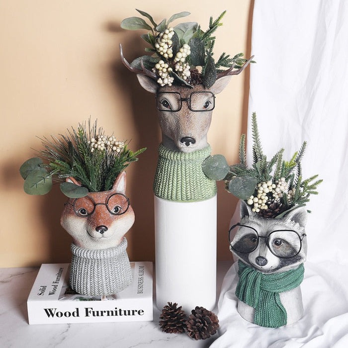 Patio Garden Animal Flower Pot Vase Ornament