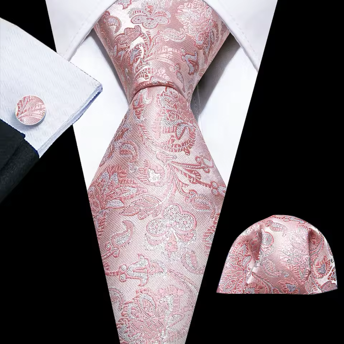 Purple Gold Floral Silk Tie for Classy Men