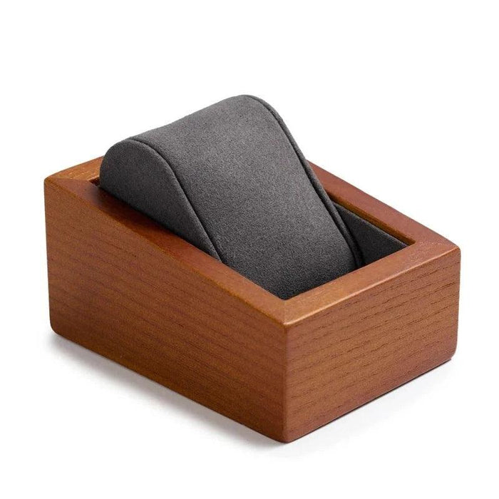 Wooden Watch Stand with Gray Cushion - Ulysse