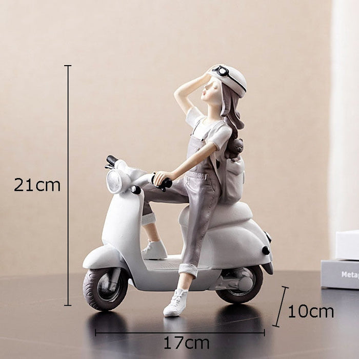 Modern Girl Resin Figurine Decorative Statue