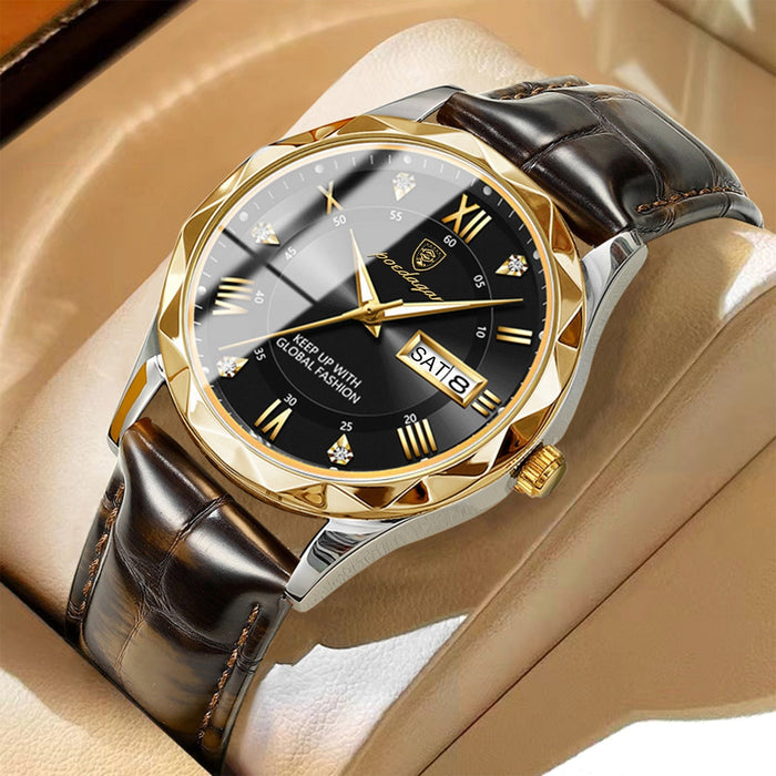 VALCERO® Men´s Luxury Golden and Silver Watch