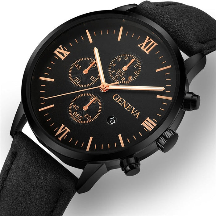 VOLTERA® Luxury Black Quartz Watch for Men
