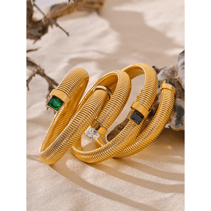 Designer Round Bracelet with Crystals