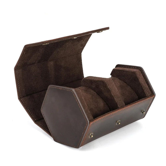 Premium Quality Vintage Leather Watch Case 2 Slots