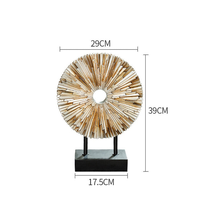 European Resin Deer Figurine with Gold Accents