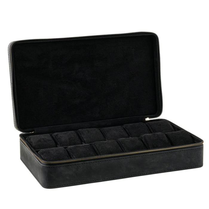 Luxury Watch Case with Logo – Gloss PU, 6/12 Slots, Scratchproof