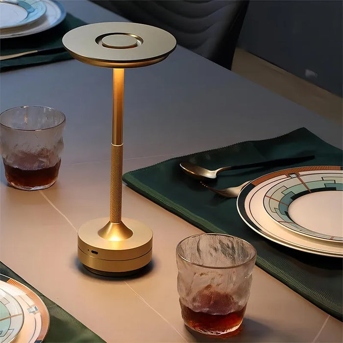 Exclusive Elegant Disk Shape Touch Table Lamp