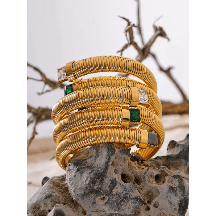 Designer Round Bracelet with Crystals