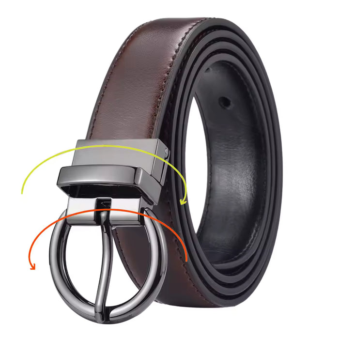 Reversible 2 in 1 Leather Belt, Rose Gold Buckle, Chloé Model