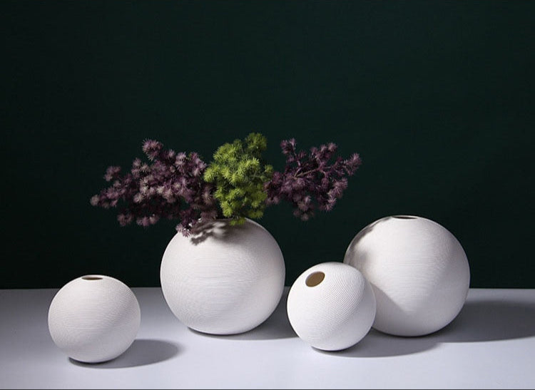 Classical Post-Modern Style Ceramic Ball Vase