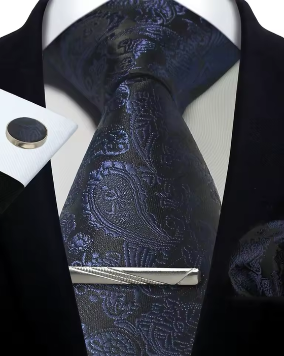 Cravate en soie pour homme à motif cachemire jaune et blanc, accessoire élégant