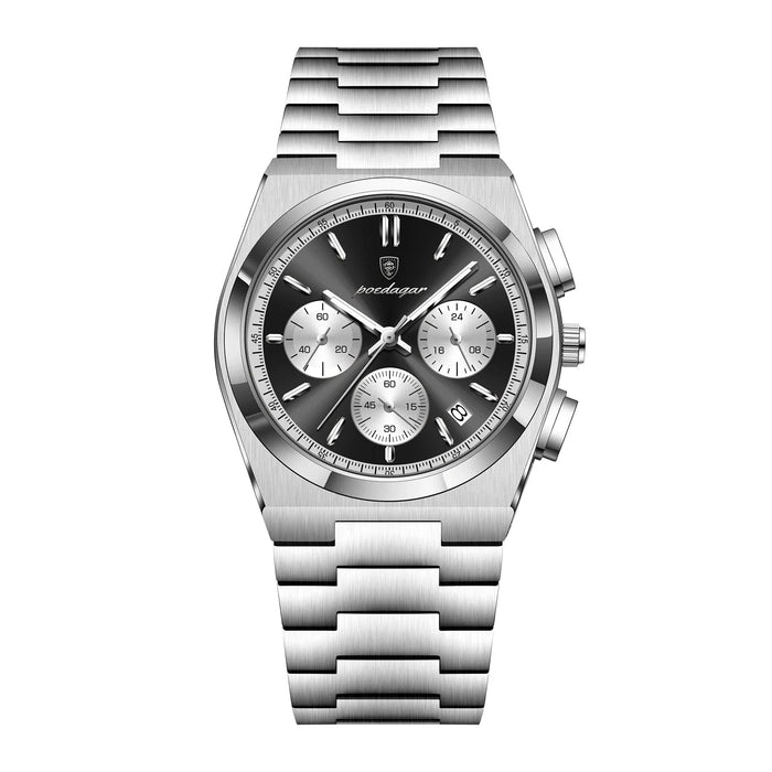 ASTERA® Luxury Date Chronograph Steel Watch